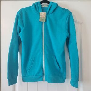 Alternative Earth Organics Soft Zip Hoodie True Teal XL